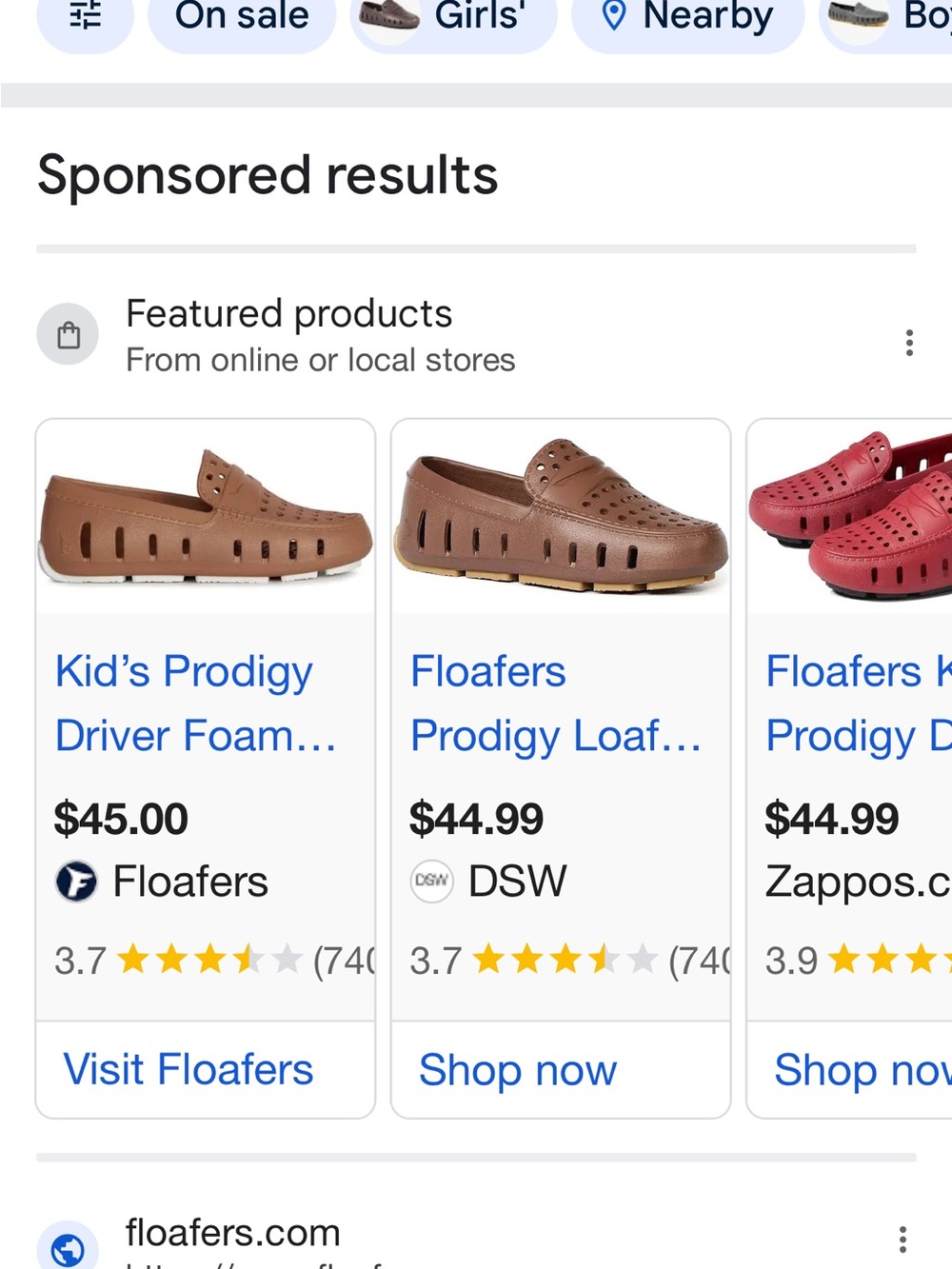 Boys Floafer Slip-On Perforated Navy Comfort Loafers - MSRP $45 - Picture 7 of 7